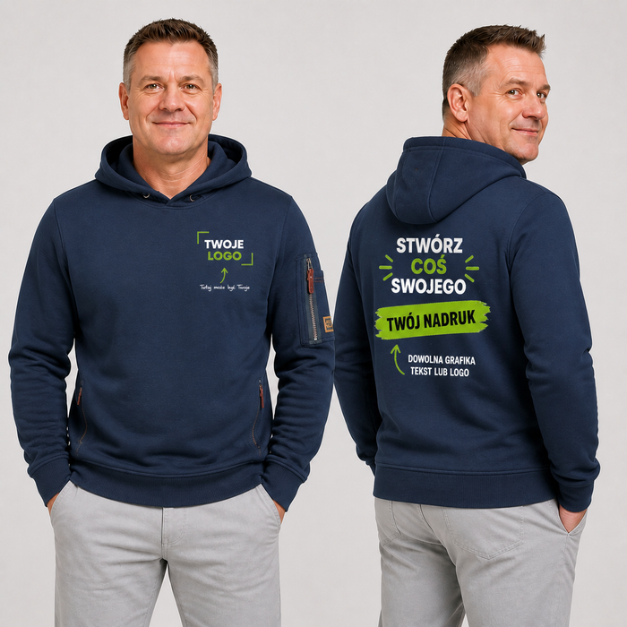 Bluza męska z własnym nadrukiem — bawełna z poliestrem 300 g · Tricorp Premium Hooded Sweater