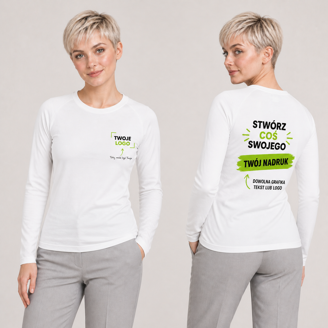 Koszulka z własnym nadrukiem — bawełna 180 g · RIMECK Street LS