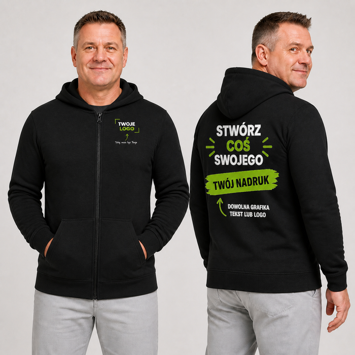 Bluza dziecięca z własnym nadrukiem — bawełna z poliestrem 300 g · MALFINI Trendy Zipper