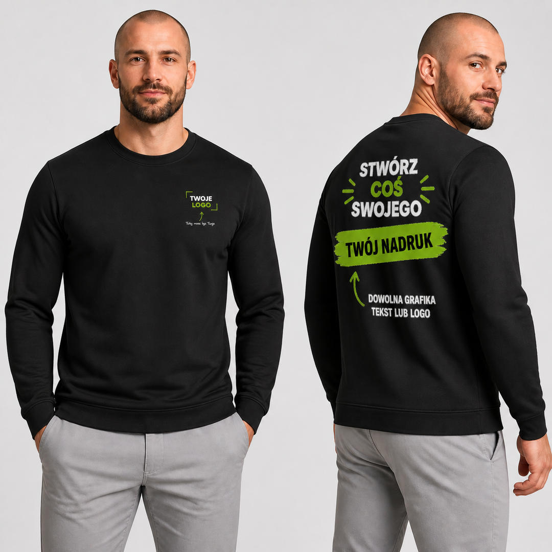 Bluza z własnym nadrukiem — bawełna z poliestrem 400 g · MALFINI Vibe Crew