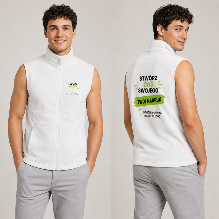 Kamizelka softshell męska z własnym nadrukiem — poliester 280 g · MALFINI Vision