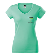 Fit V-neck — miętowy