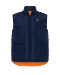HV11U02 Kamizelka ocieplana dwustronna — Navy / Orange Fluor