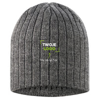 CZZIM BEANIE — szary melanż