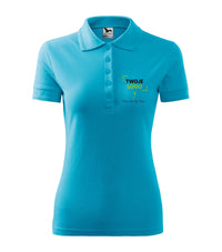 Pique Polo — turkus