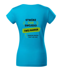 Fit V-neck — turkus (2)