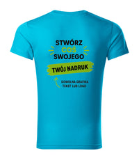 Slim Fit V-neck — turkus (2)