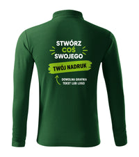 Pique Polo LS — zieleń butelkowa (2)
