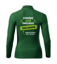Pique Polo LS — zieleń butelkowa (2)