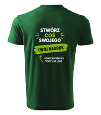 V-neck — zieleń butelkowa (2)