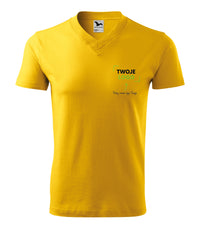 V-neck — żółty