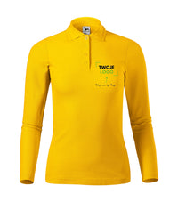 Pique Polo LS — żółty