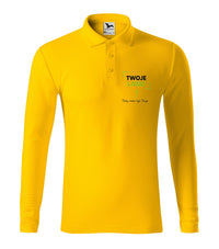 Pique Polo LS — żółty